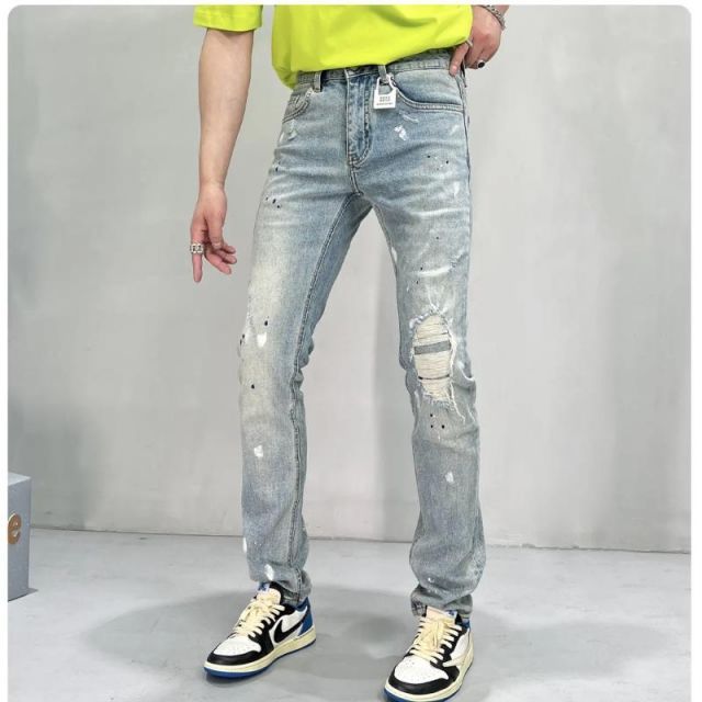 メンズ ファッション 服 用 オシャレ シンプル 大人 かっこいい ストリート 夏コーデ パンツ ズボン 履物 スリムフィット ジーンズ
