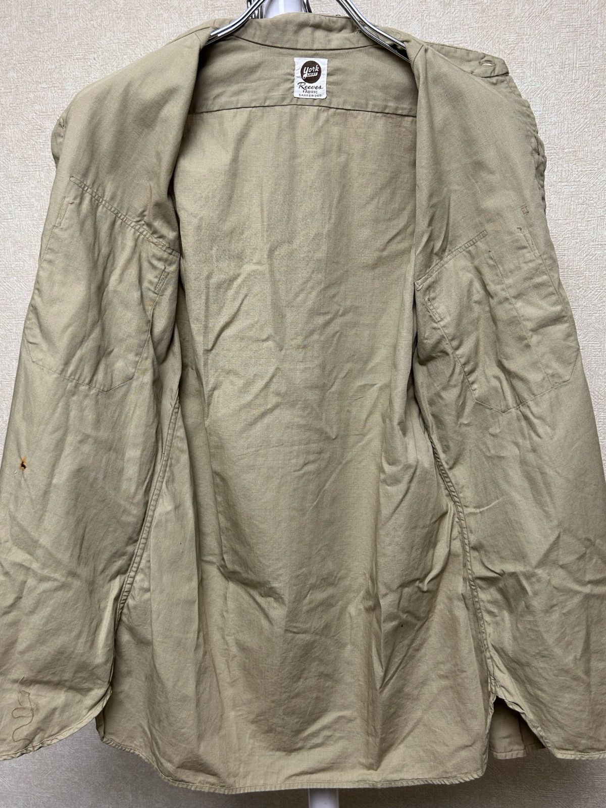 s.U.S.A.製ロックシルエットワークシャツ黄金サイズ14.5ステンシル