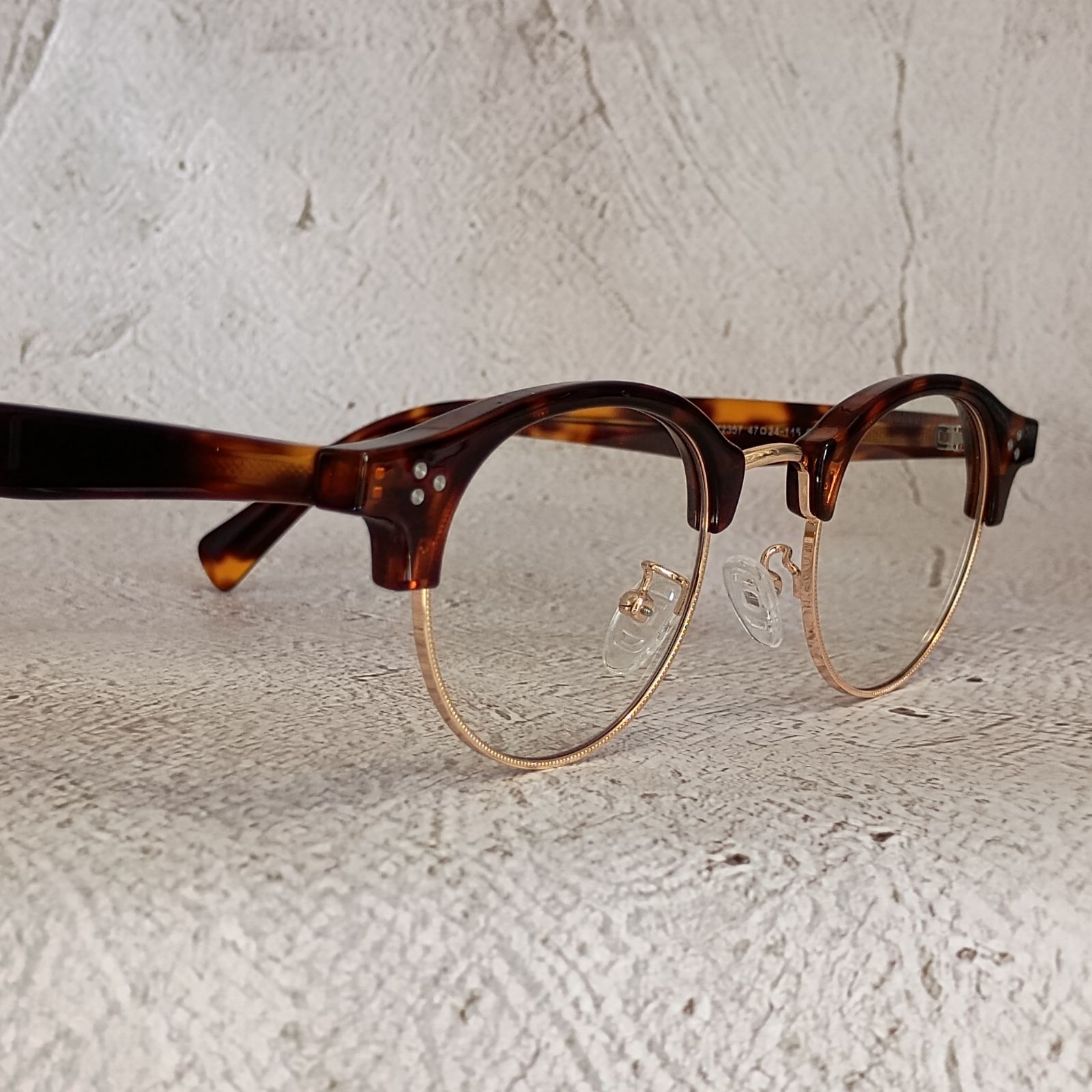 AT Craig】伊達メガネ ボストン サーモント べっ甲 デミ セルフレーム