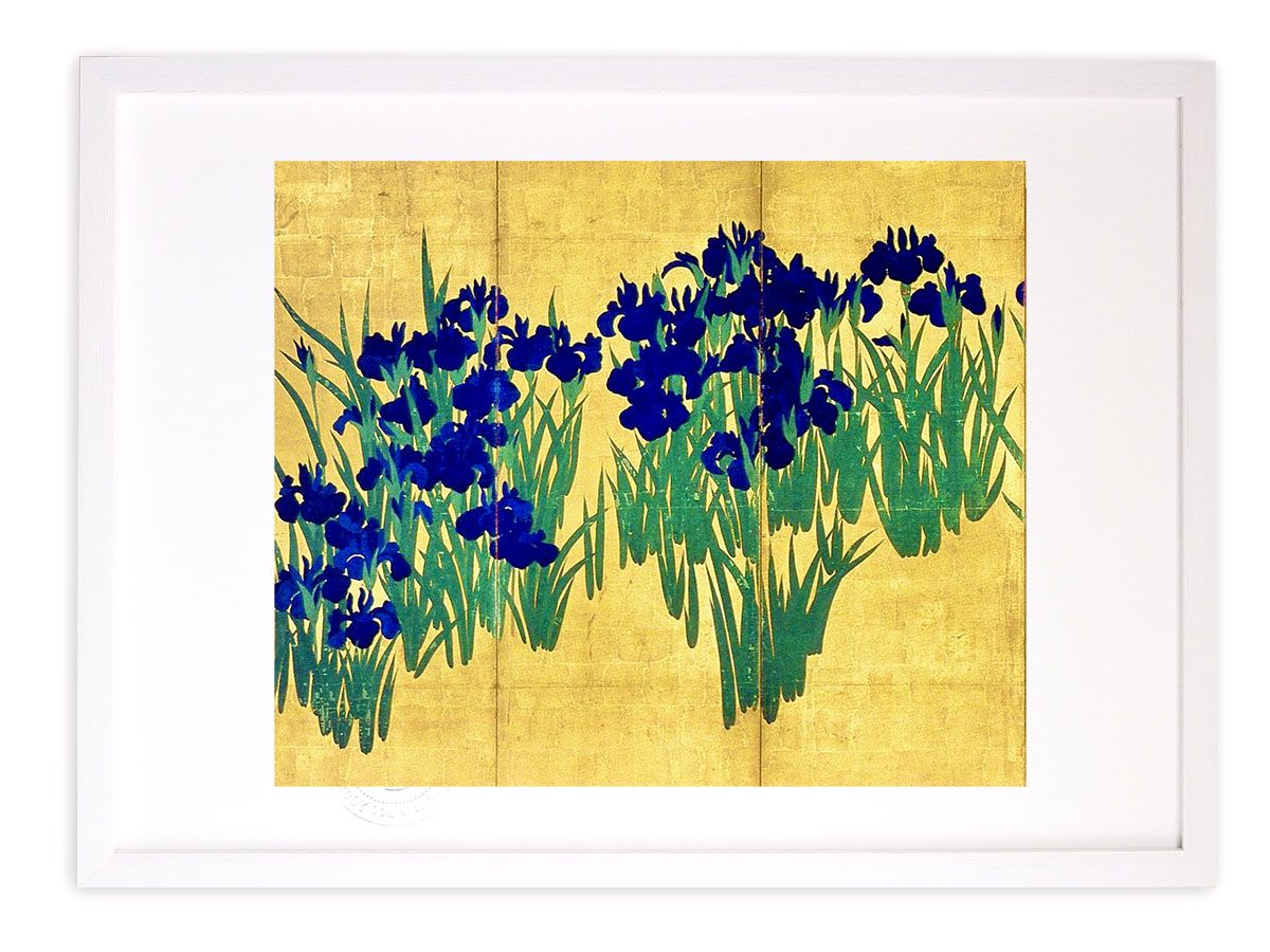 版画 絵画 名画 日本画 燕子花図 右隻左側 (かきつばたず） 尾形光琳