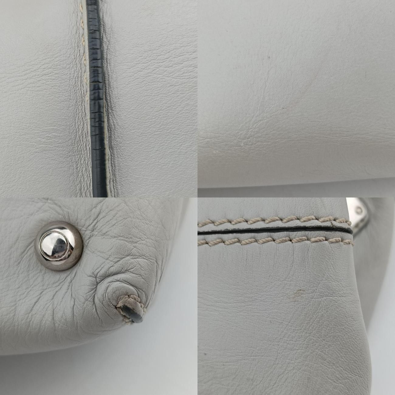 トッズTODSDスタイリングバウレットグレーレザー4B36