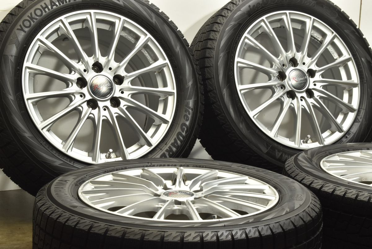 製 超バリ溝 ユーロテック Rスポーツ 16in 6.5J 46 PCD112 ヨコハマ アイスガード iG70 205 55R16 アウディ A3 A4 A6 ゴルフ