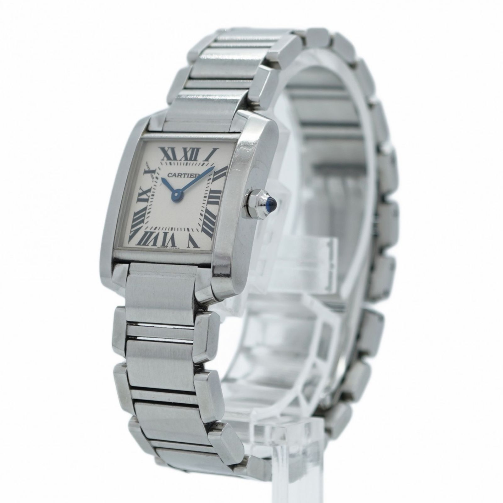 カルティエ タンクフランセーズ W51008Q3 アイボリー文字盤腕時計 レディース