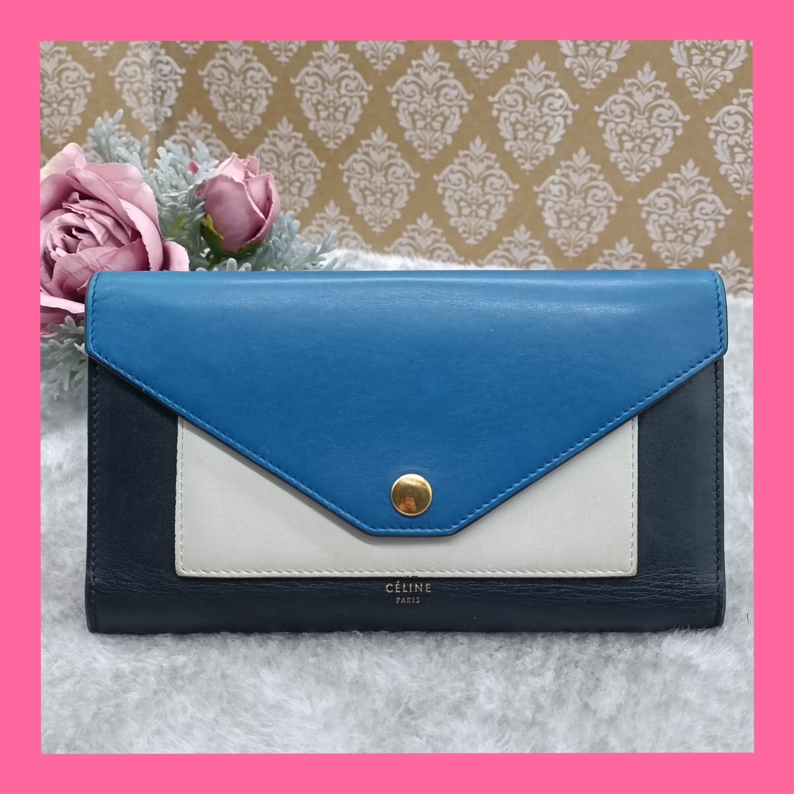 CELINE 》 セリーヌ トライフォールド マルチファンクション 長財布 