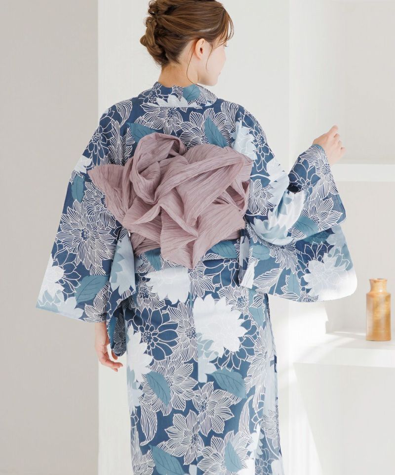 2024浴衣セット dita 藍花爛慢 【パール飾り紐付き】 2024浴衣セット dita 藍花爛慢 【パール飾り紐付き】