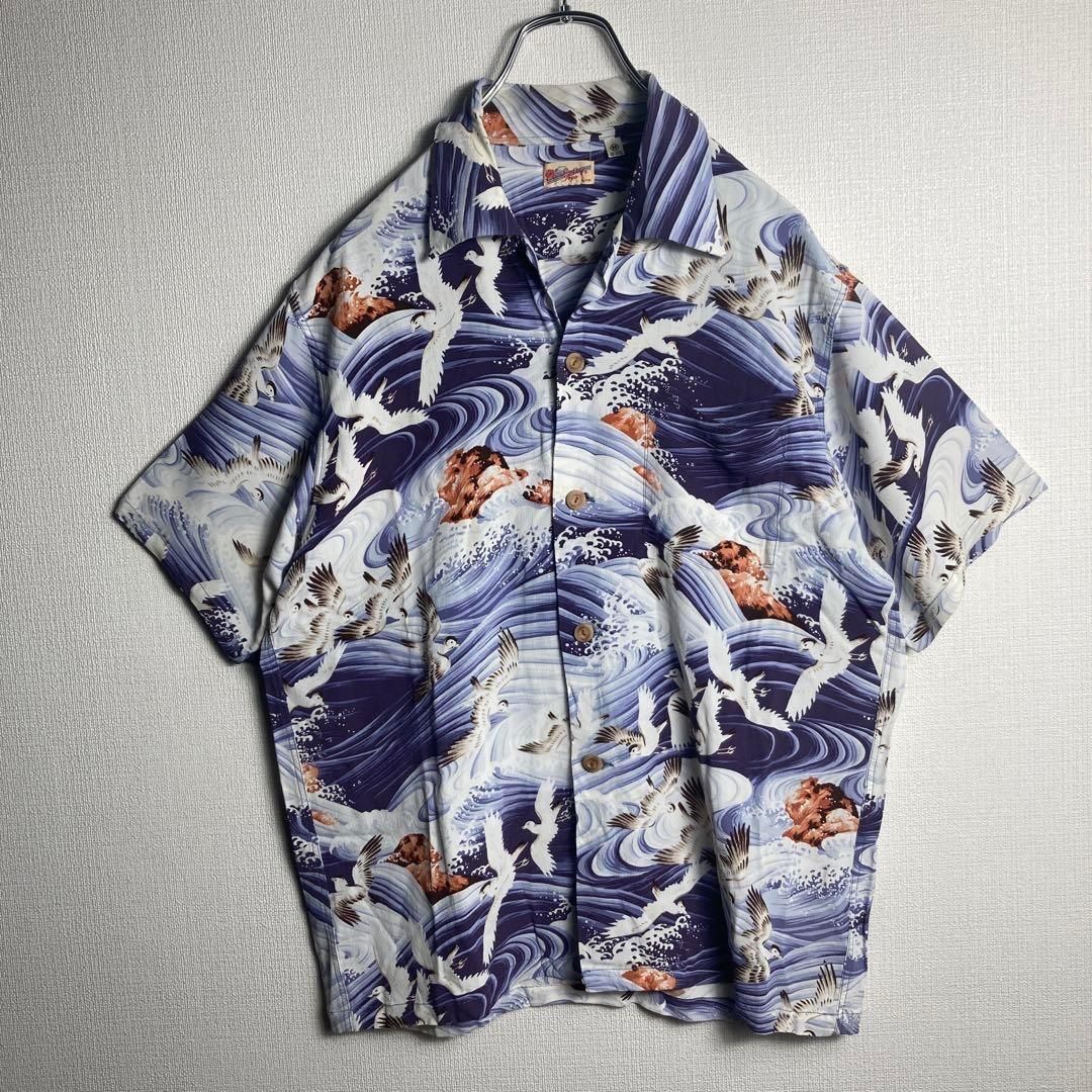 美品】SUNSURF アロハシャツ 半袖 開襟 浮世絵 美人画 和柄 L 美品】SUNSURF アロハシャツ 半袖 開襟 浮世絵 美人画 和柄 L