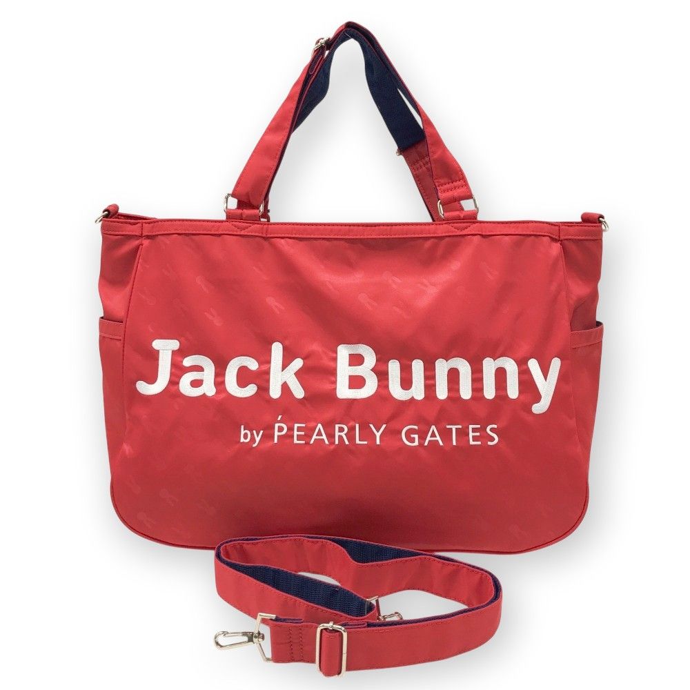 JACK BUNNY ジャックバニー  2WAY ボストンバッグ 総柄 レッド系  [240101492255] ゴルフウェア ストスト JACK BUNNY ジャックバニー 2WAY ボストンバッグ 総柄 レッド系