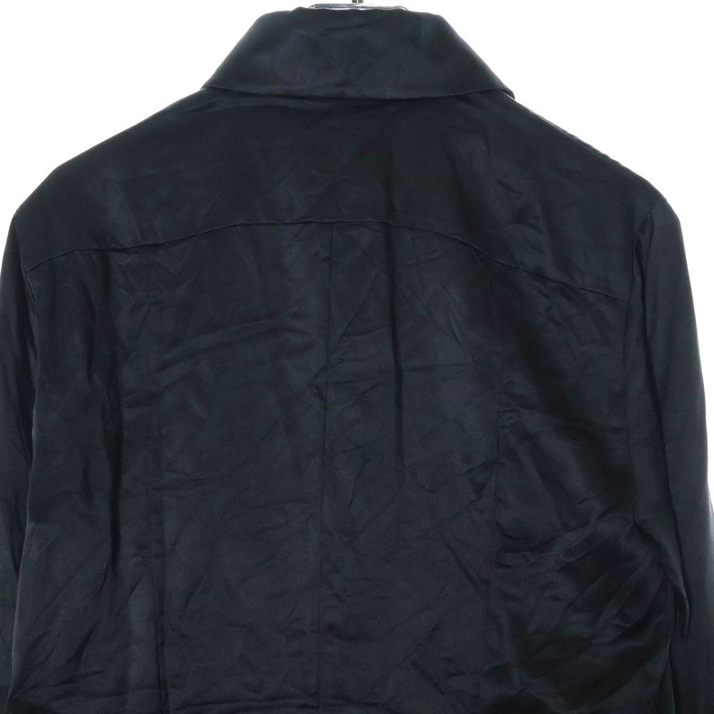 シャネル黒 リボン付き長袖シャツ