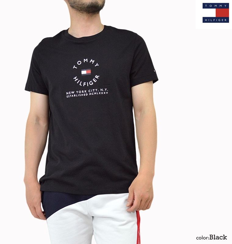 希少 海外限定 TOMMY HILFIGER ラウンドグラフィック半袖Tシャツ