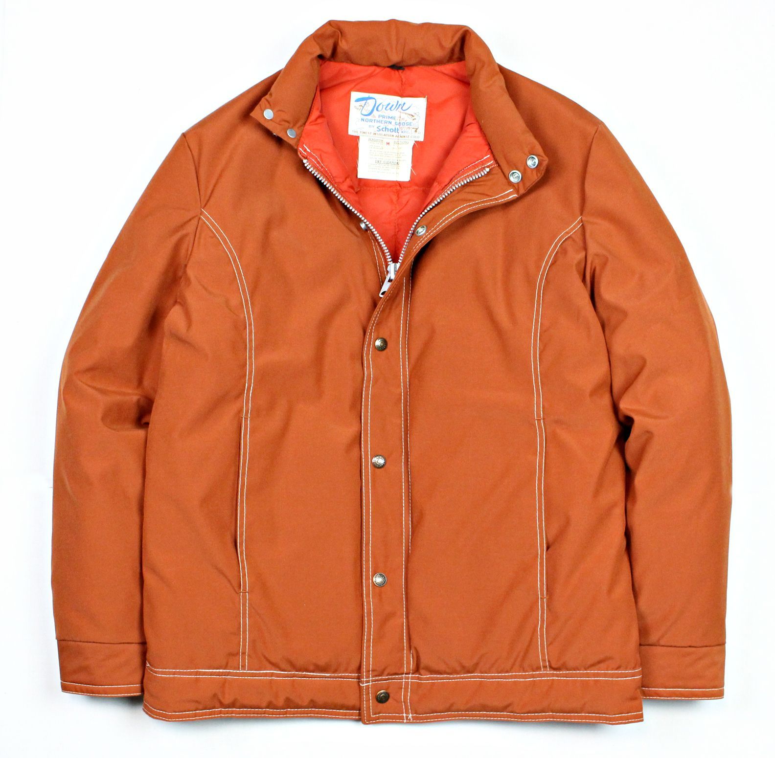 70s ビンテージ ショット SCHOTT グースダウン ダウンジャケット 淡 