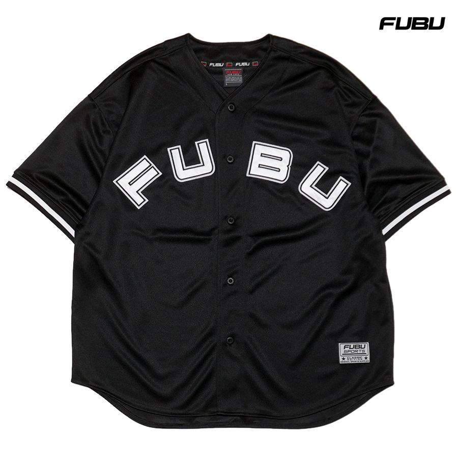 FUBU BASEBALL SHIRTS【BLACK】 (M・L・XL・2XL)(フブ 通販