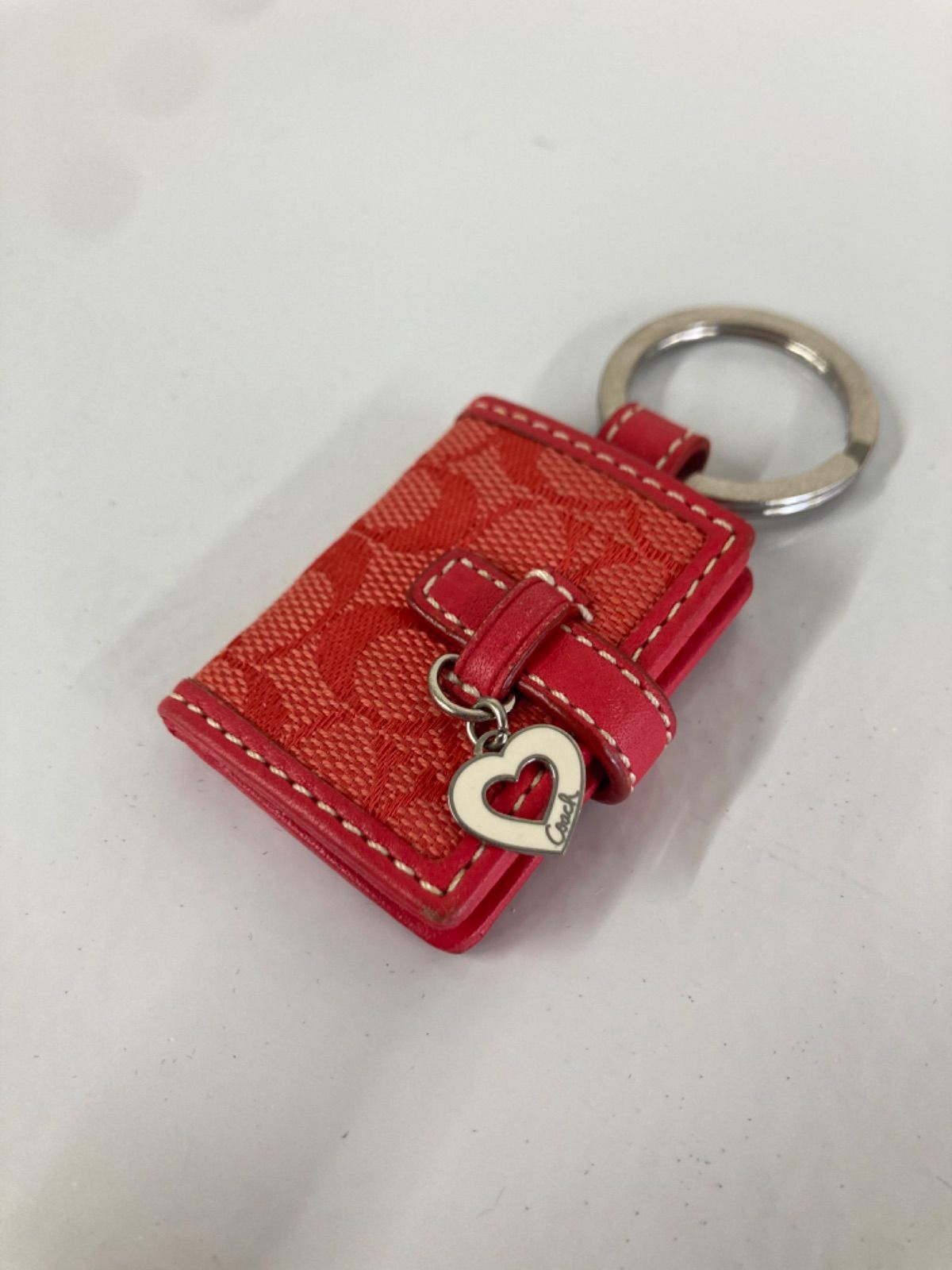 コーチ キーホルダー 写真入れ チャーム キーリング フォトフレーム