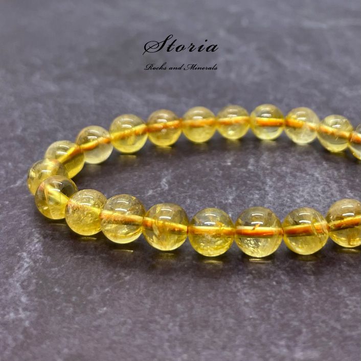 8mm シトリン（黄水晶）ブレスレット ブラジル産