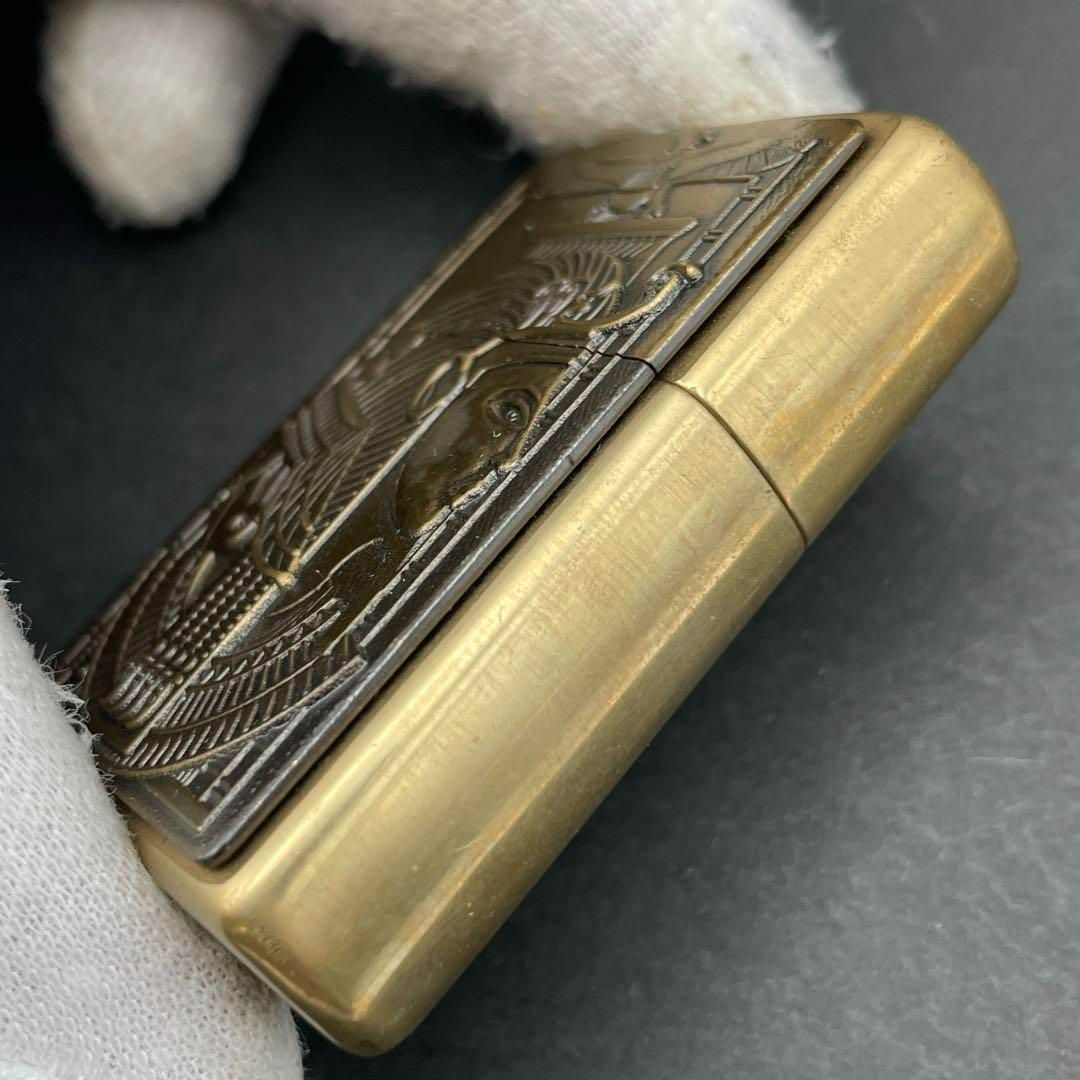 Zippo ツタンカーメン メタル貼り 1999年ブラス 古代エジプトファラオ
