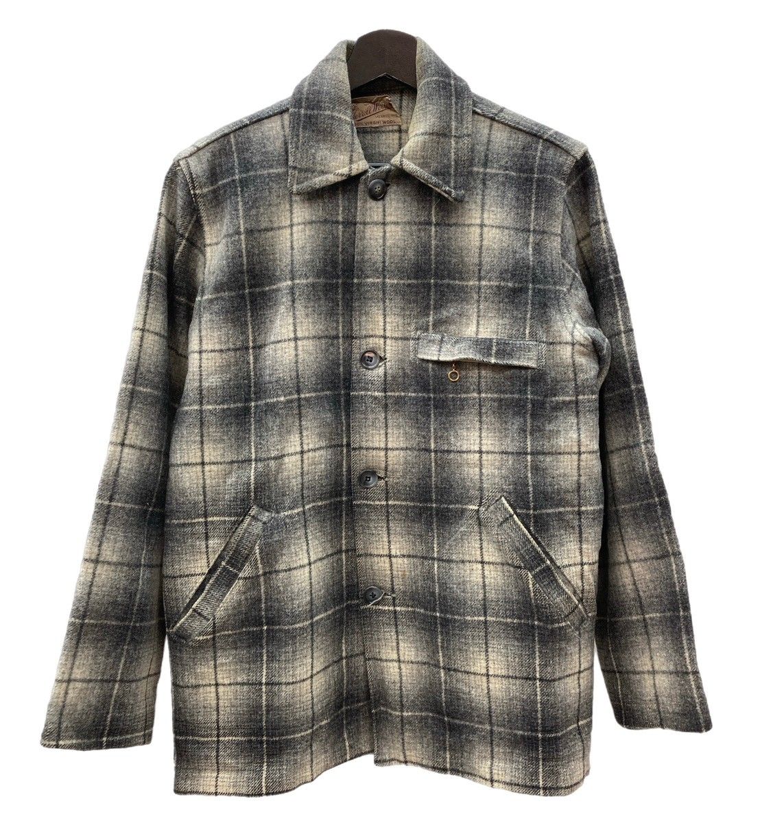 merrill woolens ジャケット　チェック　古着 50年代製 Merrill Woolens オンブレーチェック ウールジャケット