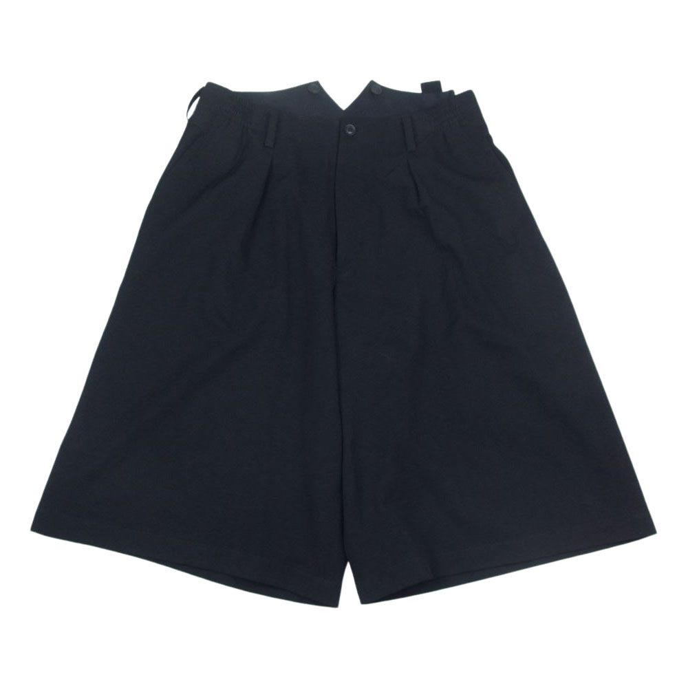 ヨウジヤマモトプールオム21AWウールギャバジン 1タックワイド ハーフパンツ2 Yohji Yamamoto POUR HOMME ヨウジヤマモトプールオム 21AW HX