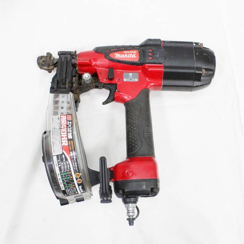 makita マキタ 41mm 高圧エアビス打ち機 AR410HR 赤 ケース付き エア工具 エアツール 大工道具 ねじ打ち 動作 済◎