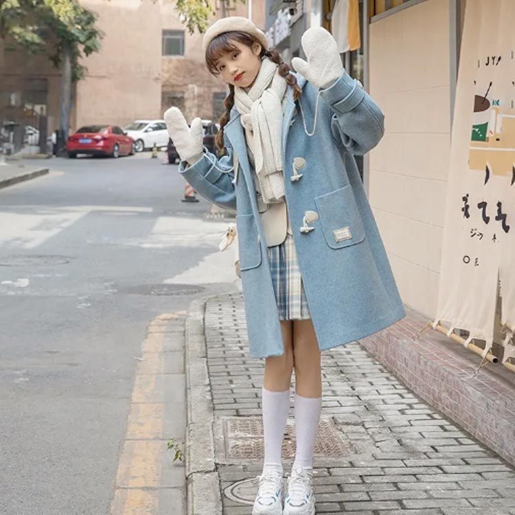 楽天市場】ダッフルコート 学生 レディース フード付き 中綿 コート