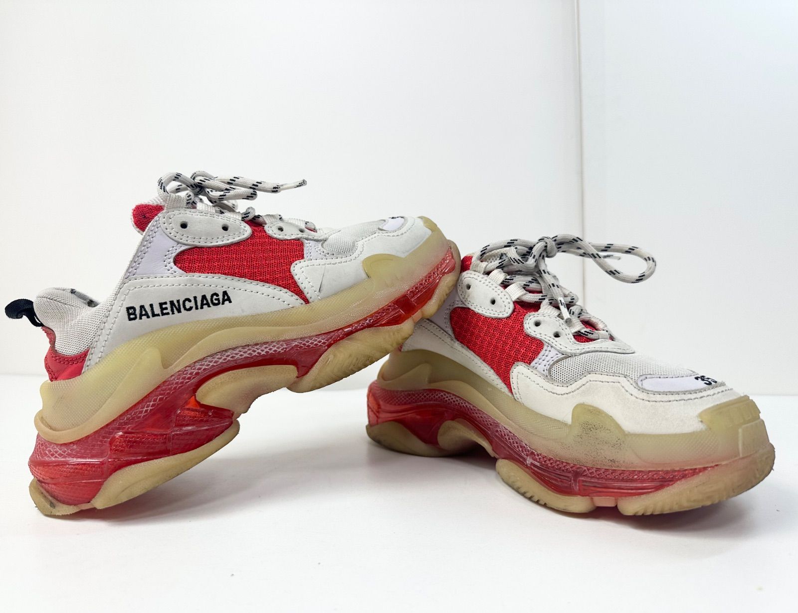 BALENCIAGA バレンシアガ Triple S トリプルS Size 35 厚底スニーカー ダッドスニーカー レッド系 レディース SA