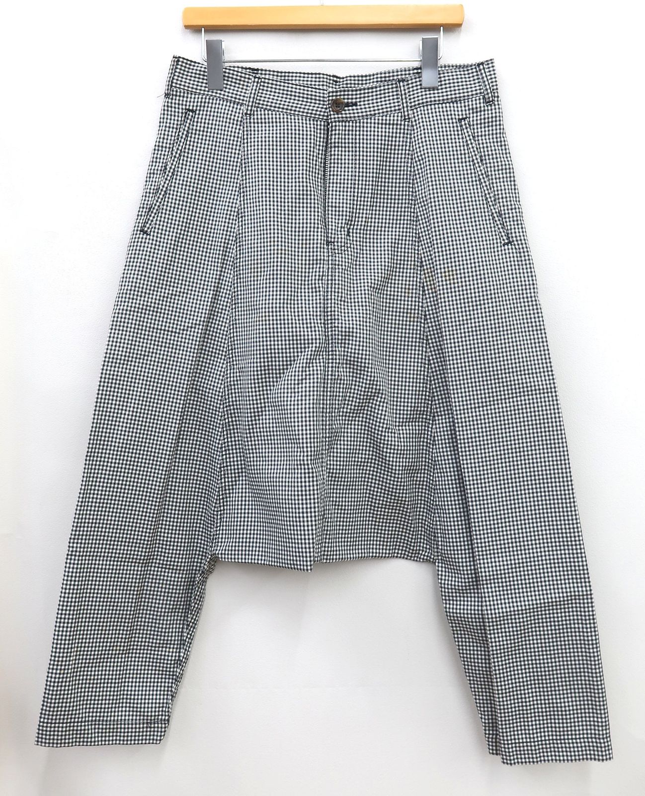 COMME des GARCONS HOMME PLUS コムデギャルソンオムプリュス PE-P028 チェックサルエルパンツ XS