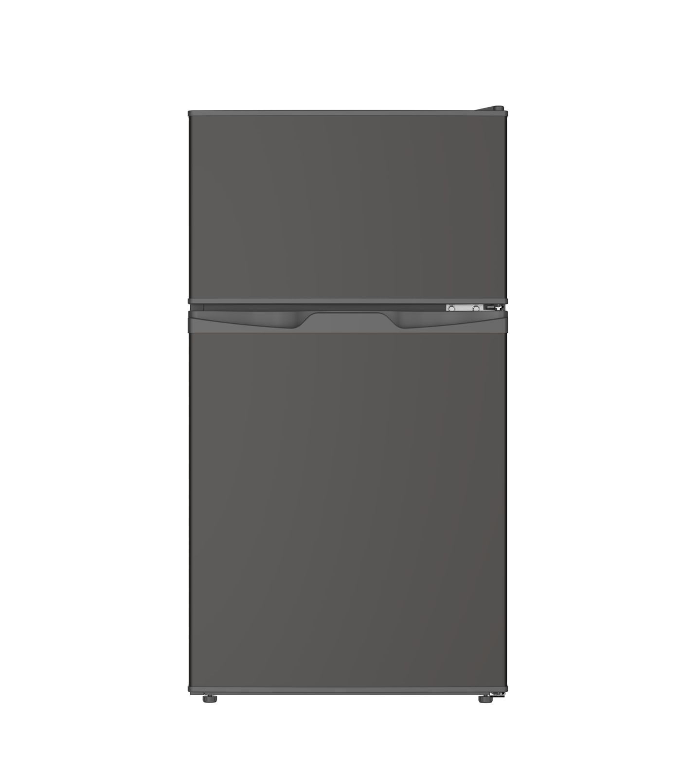 TCL 小型冷蔵庫 85L 直冷式 超薄幅455mm 一人暮らし コンパクト冷蔵庫 冷凍室 25L 野菜室付き 庫内灯 温度調節 グレー CRT85AH