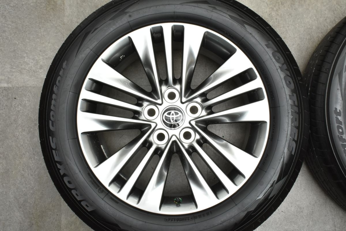 【バリ溝 美品】トヨタ 40 アルファード 純正 18in 7J +40 PCD120 トーヨー プロクセスコンフォート 225/60R18 ヴェルファイア 流用