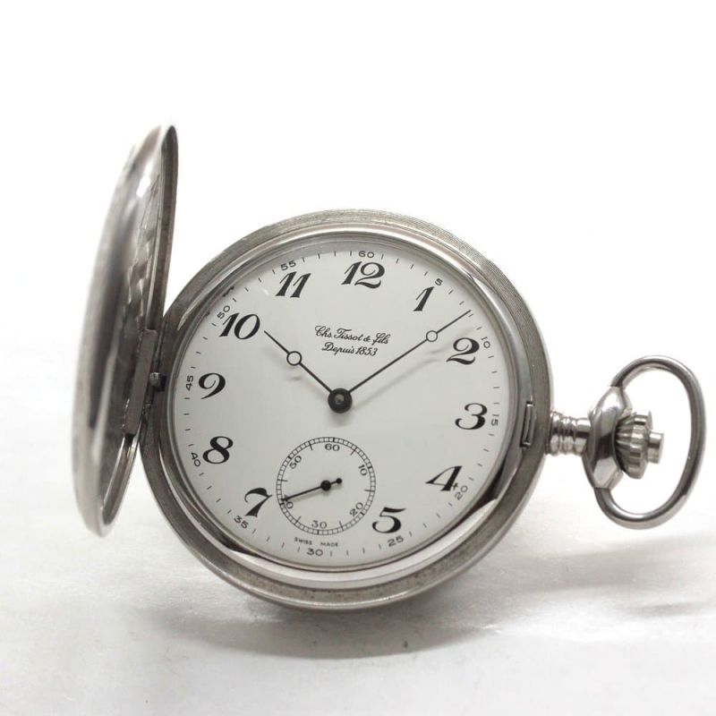 絶版モデルのティソ TISSOT | ハンター アラビア数字 |手巻き式 |シルバー | 懐中時計 | tissot-1030