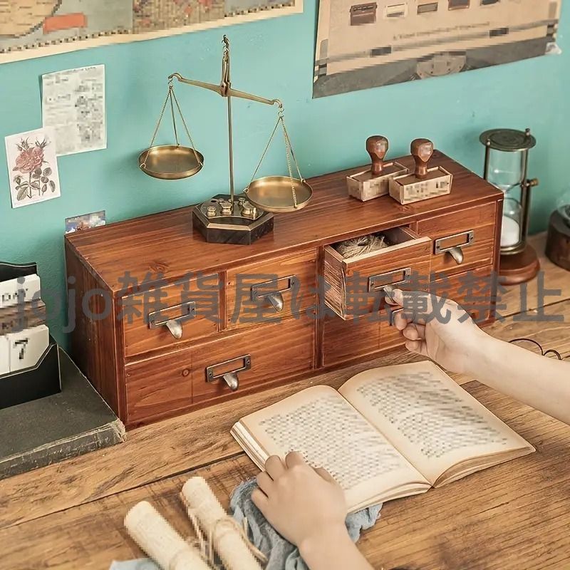 木製　チェスト　完成品　小物入れ　キャビネット　引出し　タンス　収納ボックス 新品?未使用】 収納ボックス 木製 ミニチェスト 小物収納 デスク