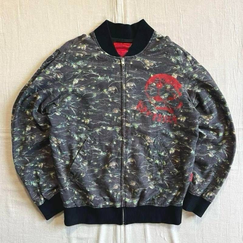 00s 初期APPLEBUM ドラえもん MA-1 大麻カモ総柄 フライトジャケット Y2K