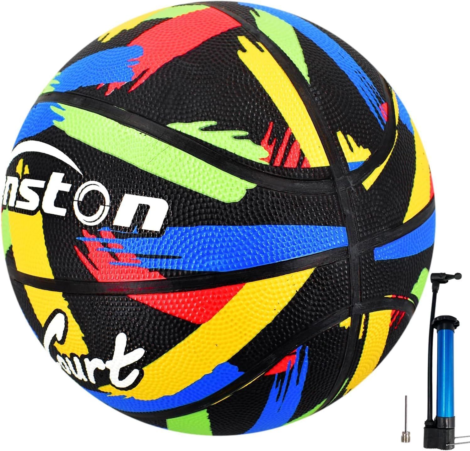 【人気商品】、大人/青少年バスケットボール競技トレーニング、ポンプ付き Senstonバスケットボール7号屋内/屋外バスケットボール