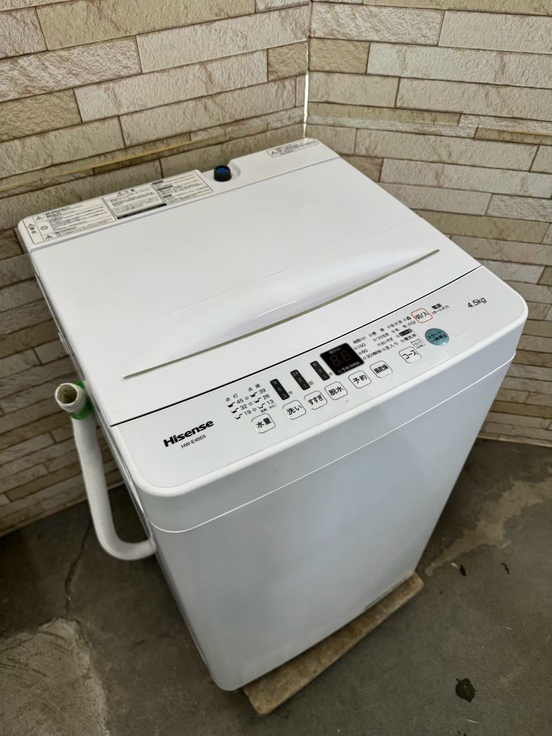 大阪 3か月保障付き 洗濯機 ハイセンス 4.5kg 2019年 HW -E4503 S-684