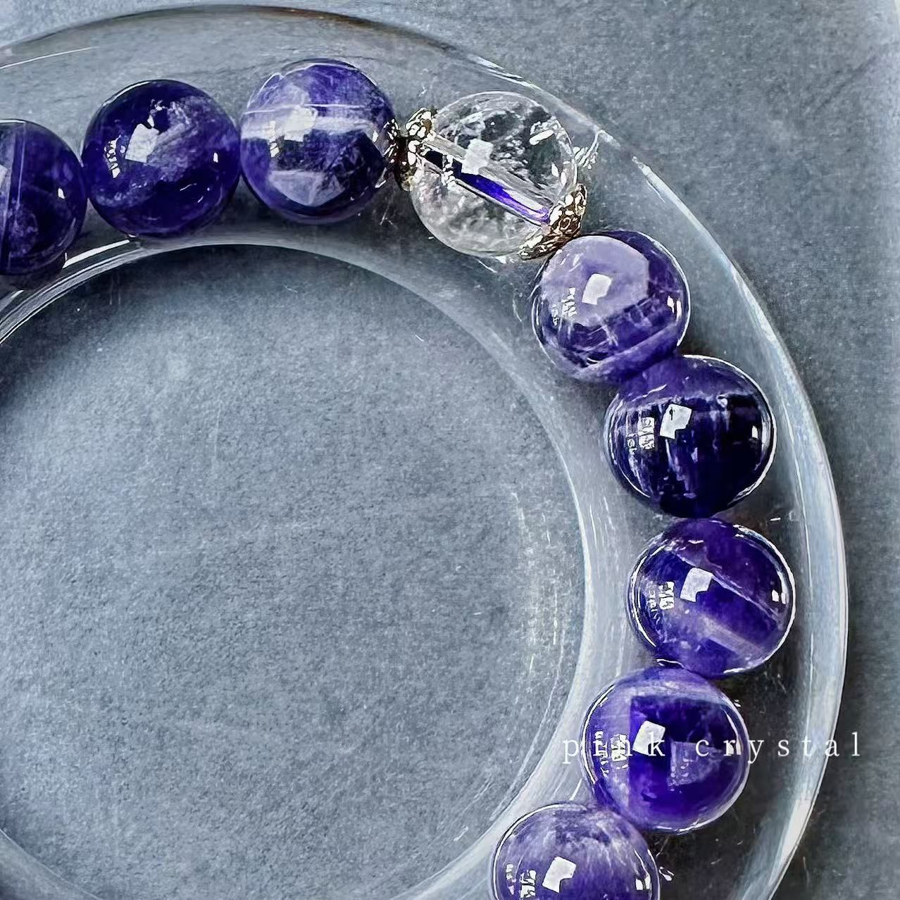 Moon Serenity アメジスト×クリスタル 天然石ブレスレット｜浄化 直感 安定