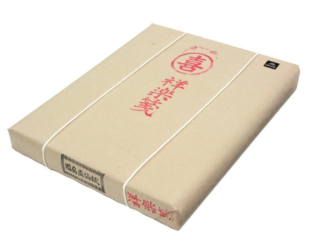 弘梅堂 書道 画仙紙 条幅紙 「祥楽箋」（半切 35×136cm） 100枚