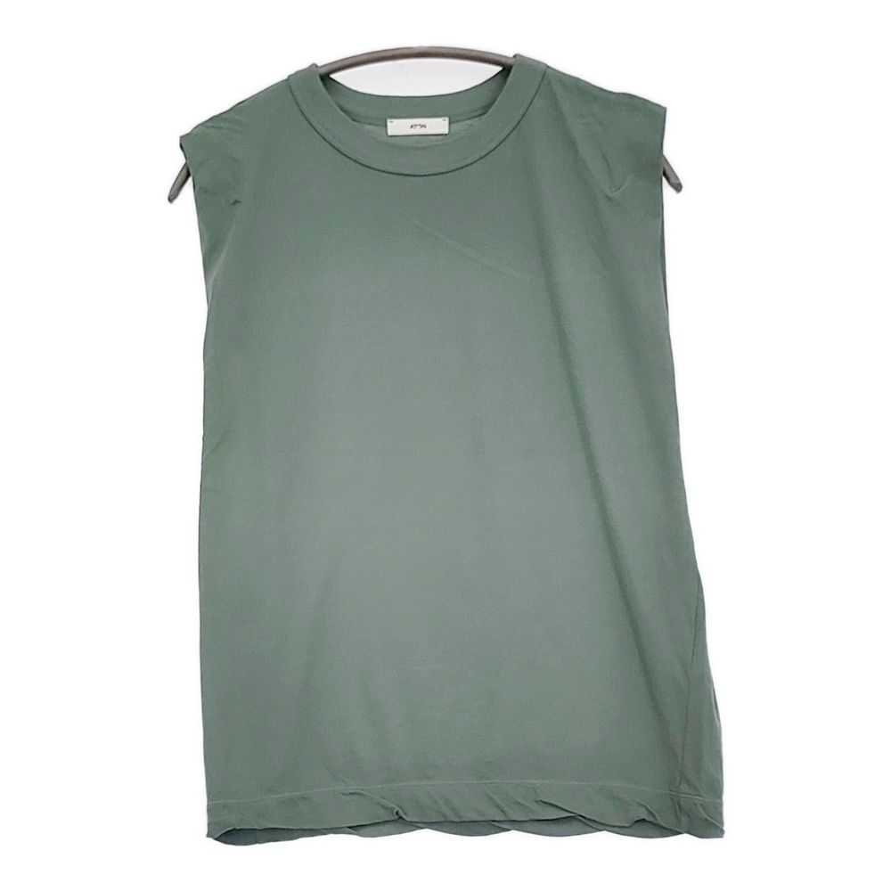 ATON 新品 FRESCA SINGLE JERSEY タンクトップ 定価13200円 ノースリーブ カットソー 25SS ベージュ レディース エイトン【中古】5-0908S♪ ATON 新品 FRESCA SINGLE JERSEY タンクトップ 定価13200円