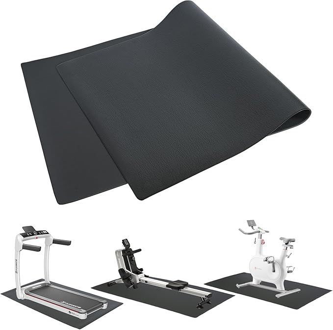 AKOZLIN ルームランナー マット 厚さ6mm×1500×800 高密度PVC トエクササイズ フロアマット レーニングマット 運動器具マット 懸垂器具マット ランニングマシンマット エアロバイクマット 衝撃吸 ルームランナー マット AKOZLIN トエクササイズ フロア 厚さ6mm×1500×80の