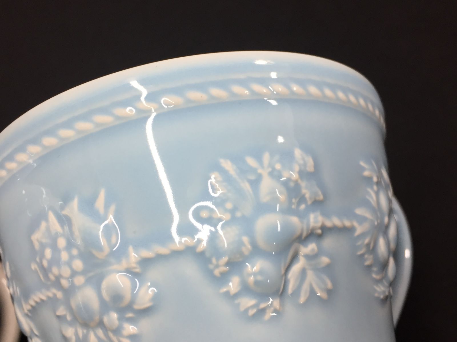 ウェッジウッド　WEDGWOOD　マグカップ　2客　フェスティビティ　ブルー　ホワイト　現状品　MO9-005