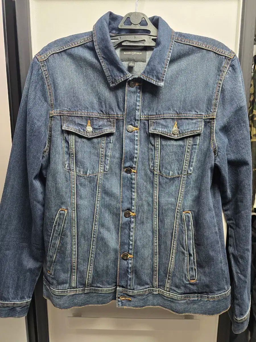 Banana Republic バナナリパブリック ミディアム ウォッシュ デニム ステッチ ジャケット