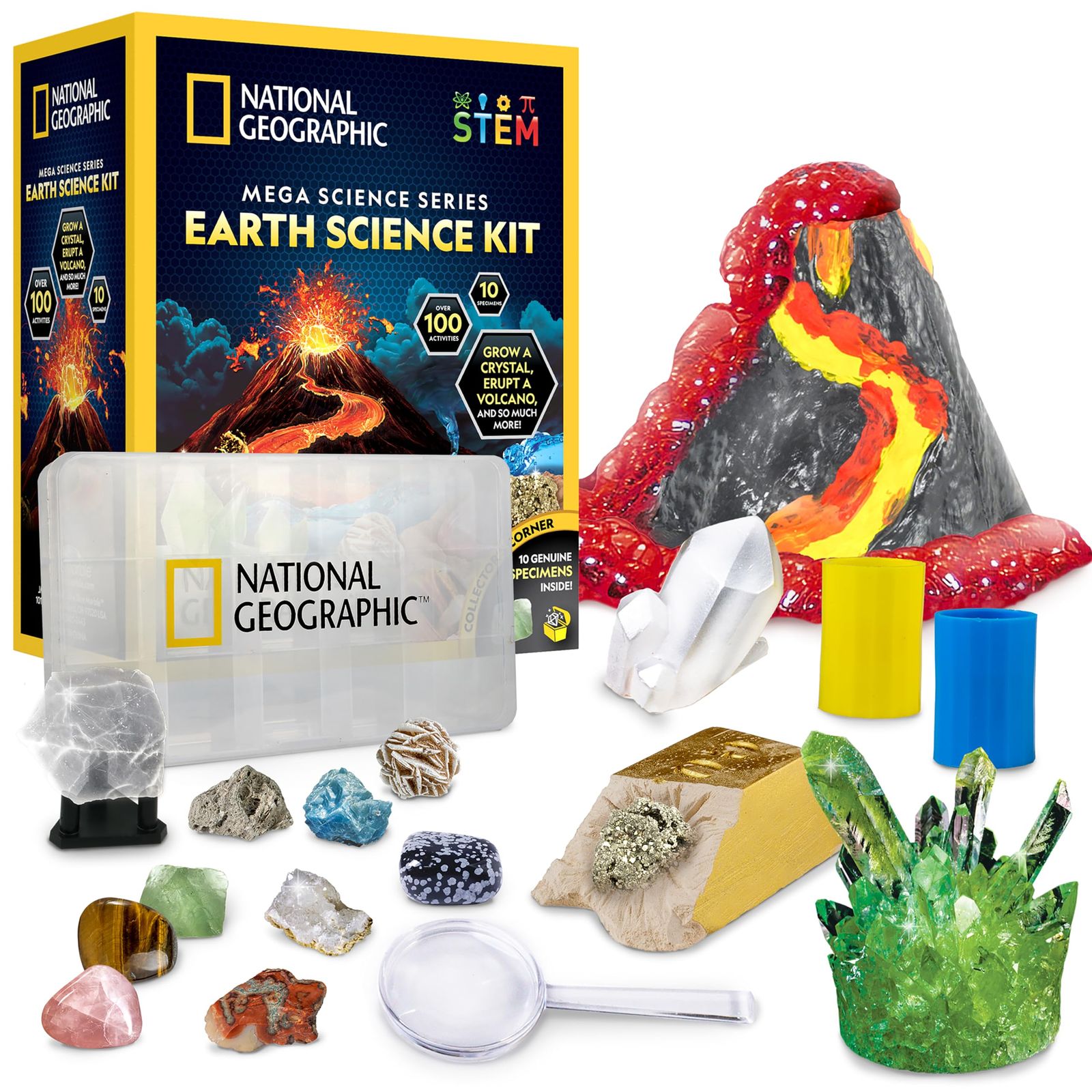 National Geographic (ナショナルジオグラフィック) メガサイエンスキット 実験u0026アクティビティセット 地球/化学/物理の学習 科学好きのお子様に最適 