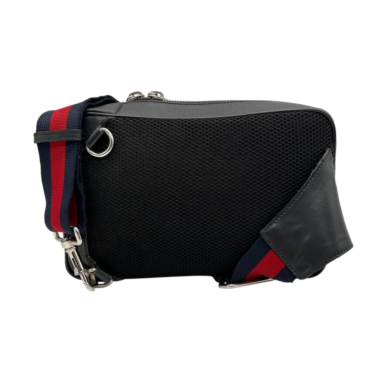 l02【極美品】グッチ　GGスプリーム　レザー　ウエストバッグ　ボディバッグ. GUCCI グッチ GGスプリーム ボディバッグ ブラック／グレー