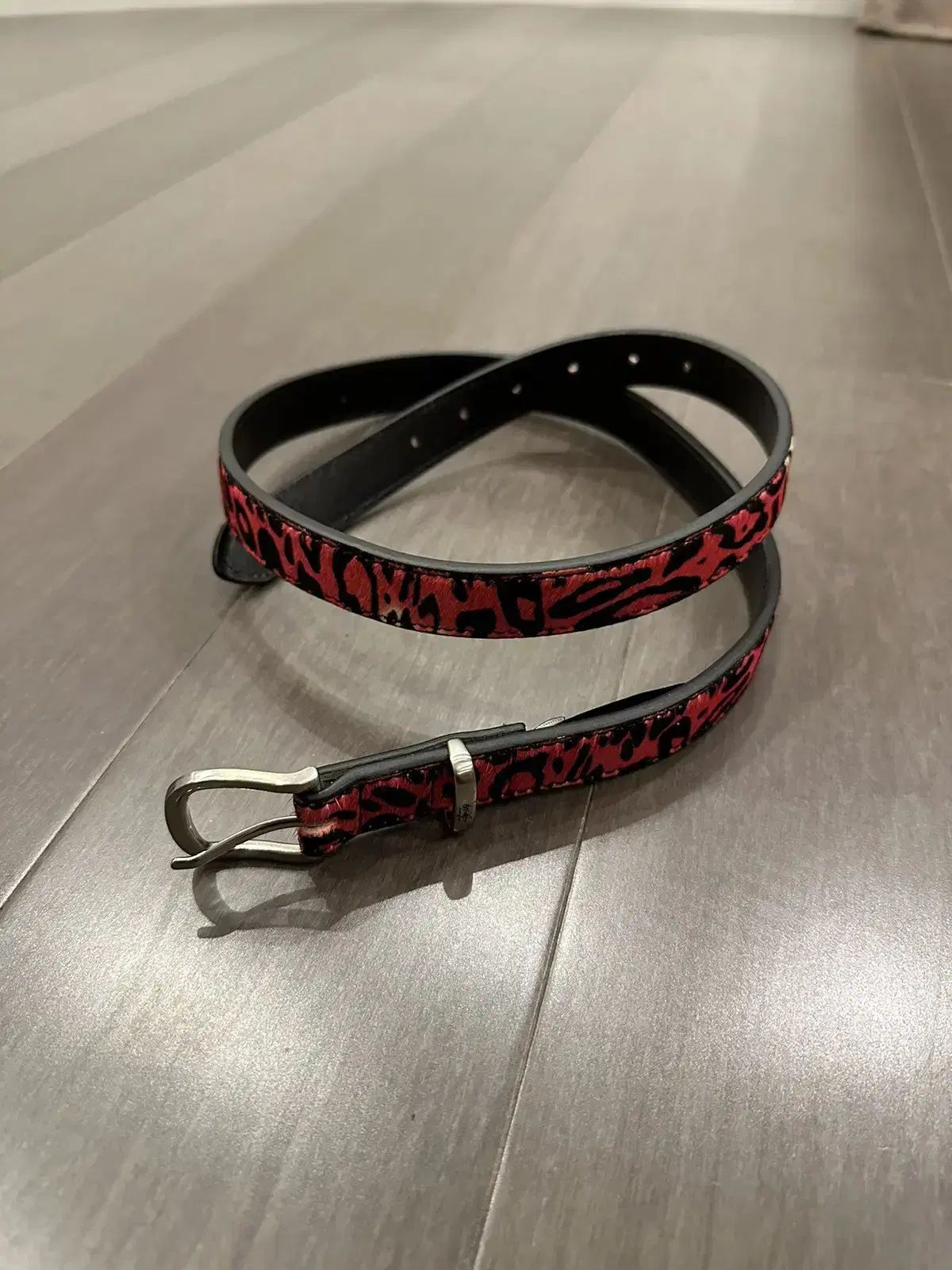 Stussy レオパード柄 ベルト SMサイズ Stussy レオパード柄 ベルト SMサイズ Stussy レオパード柄