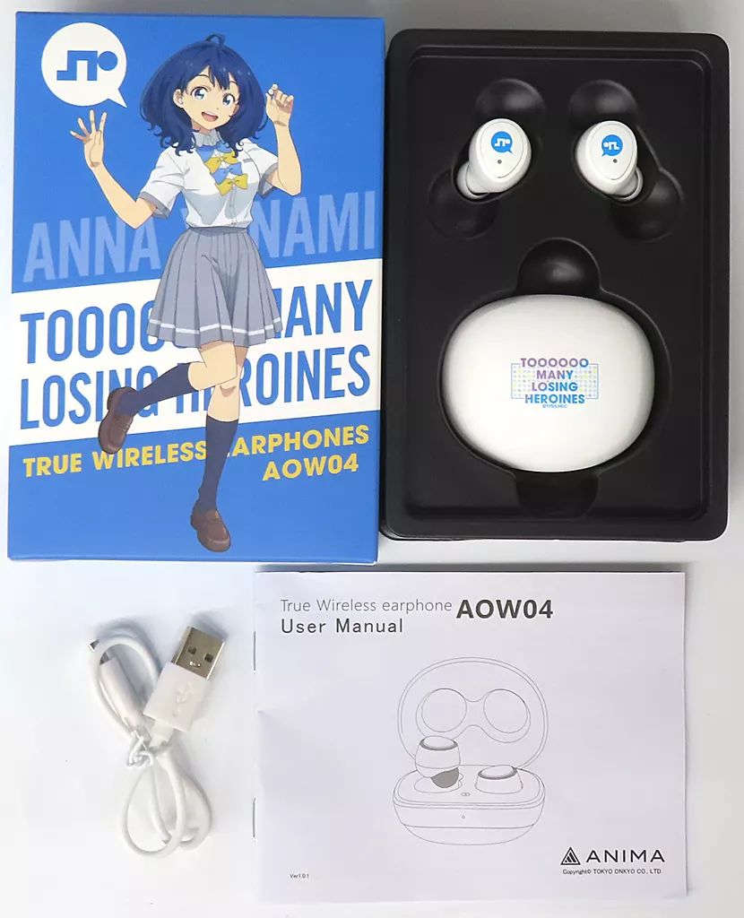 中古】ヘッドフォン 八奈見杏菜モデル ワイヤレスイヤホン ANIMA