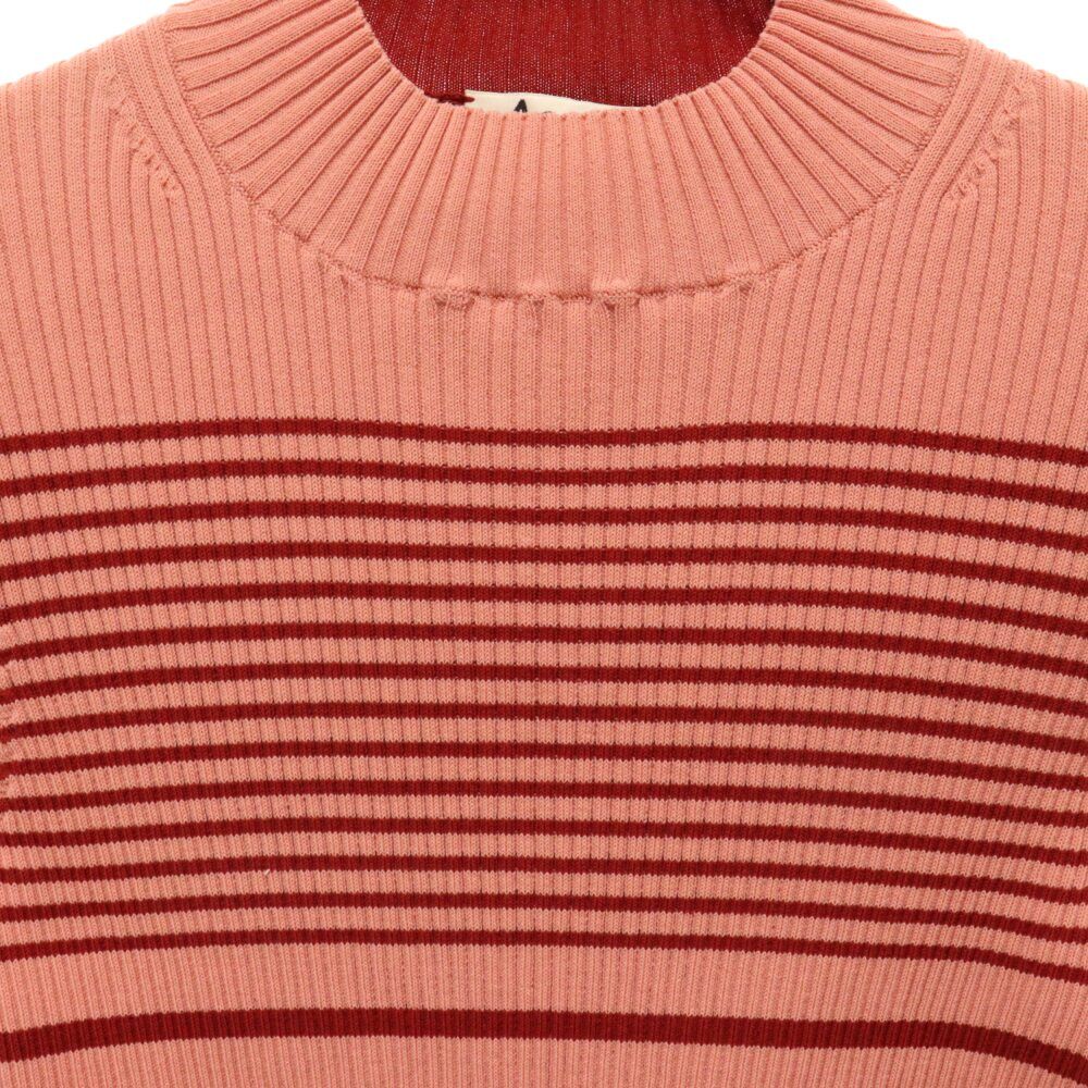 Acne Studios (アクネ ストゥディオズ) 18SS WIMNA STRIPE ストライプ リブニット カットソー レッド/ピンク PSS18  レディース 半袖セーター - メルカリ