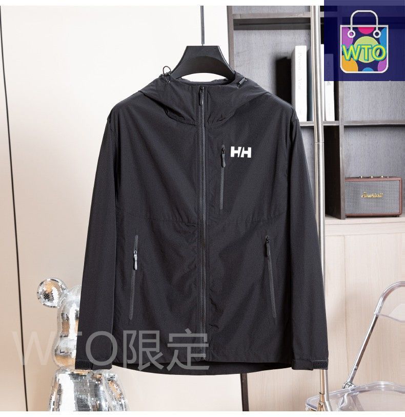 ヘリーハンセンの紫外線防止アウトドア透気性連帽日焼け止めジャケット 夏用の薄手のカップル日焼け止め服です