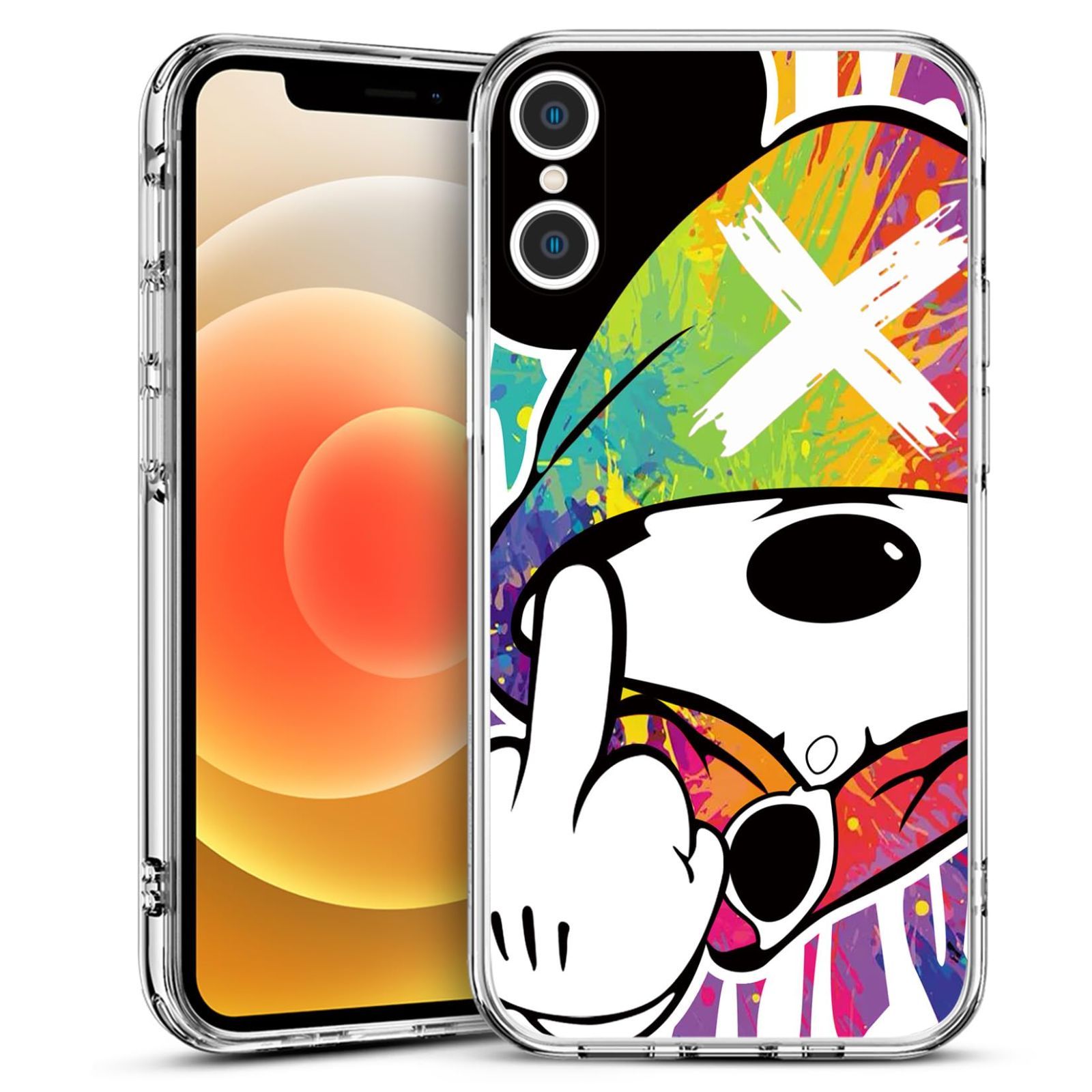 【特価商品】Xs ケース iPhone For iPhone X ケース 可愛い 携帯カバー 個性 浮き彫り 韓国 人気オシャレ For フィンガーアップパターンの漫画のキャラクターシェル スマホカバー 耐衝撃 軽量 薄型 
