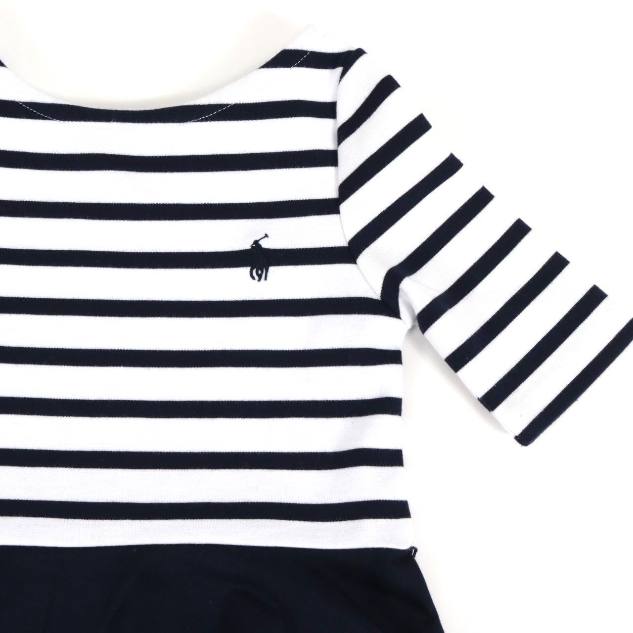 新品☆ラルフローレンRalph Lauren  七分袖ボーダーワンピース　150 新品☆ラルフローレンRalph Lauren 七分袖ボーダーワンピース 150