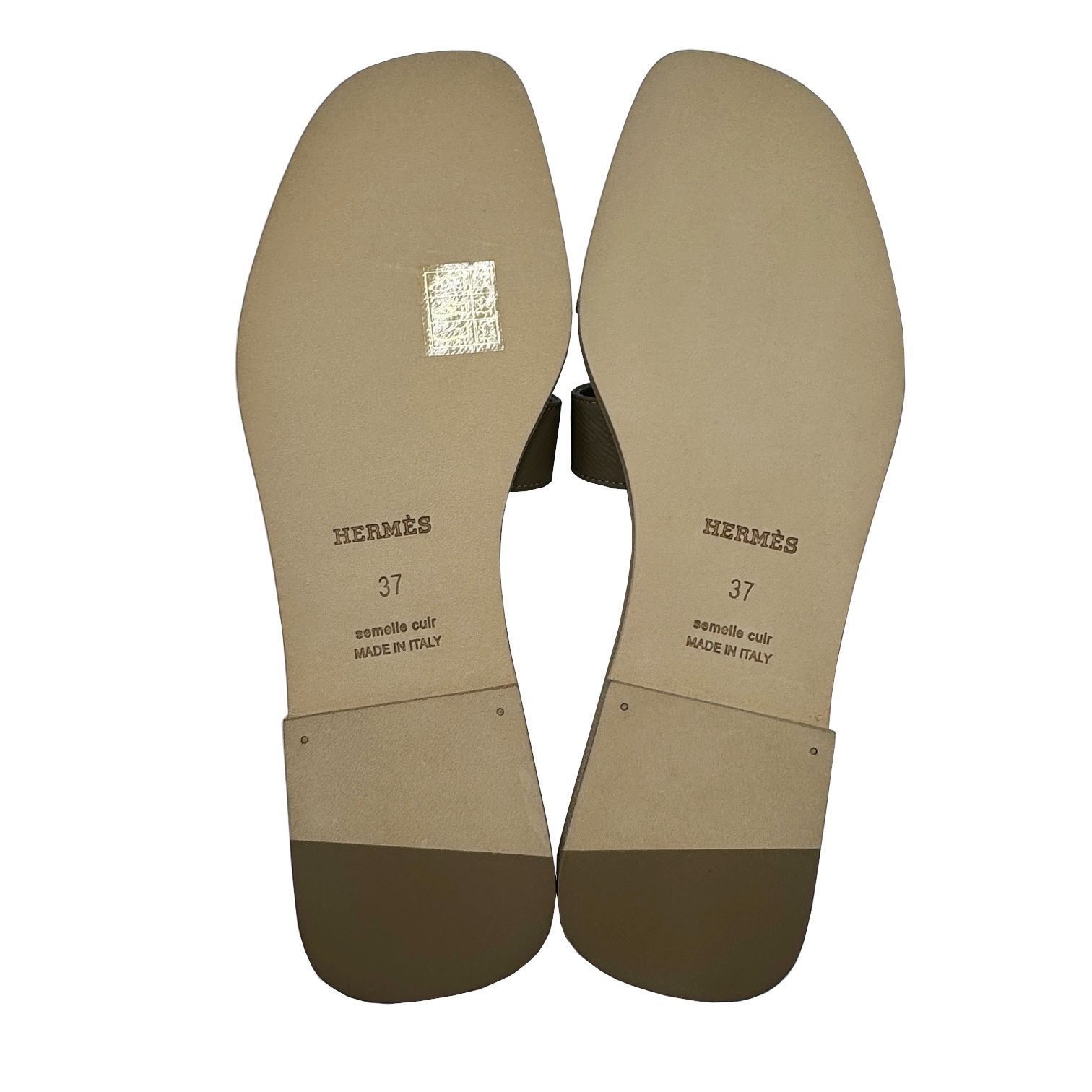 HERMES エルメス オラン　サンダル 37 エトープ　エプソン HERMESオランエトゥープ37
