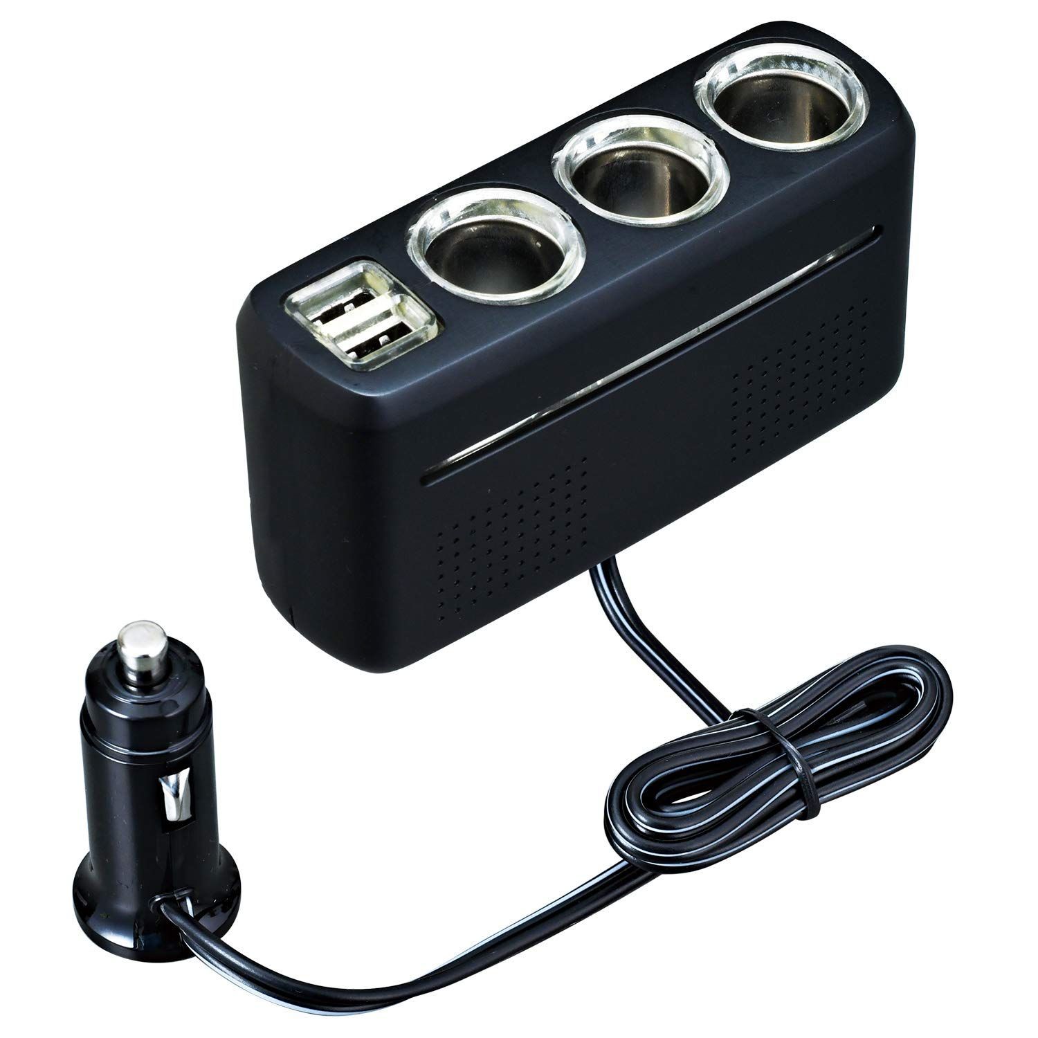 【人気商品】12V USBポート 24V 2口ソケット DC/DCコンバーター 3連 車内用品 F298 セイワ(SEIWA)