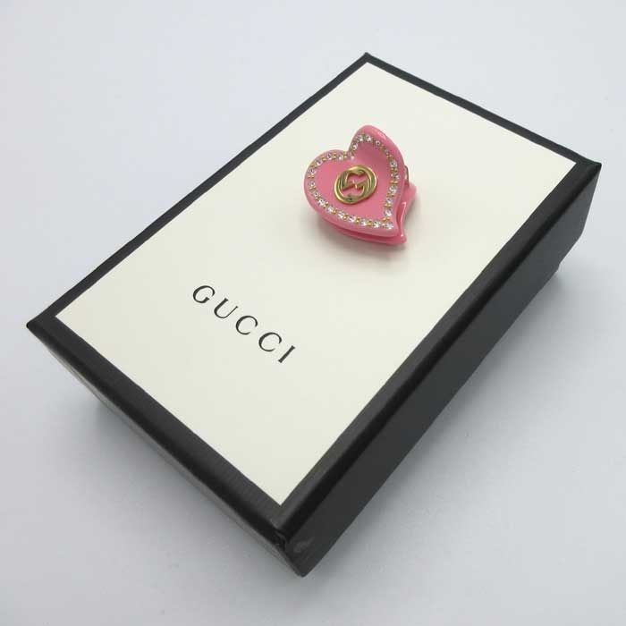 グッチ ヘアアクセサリー GUCCI ハート インターロッキングG