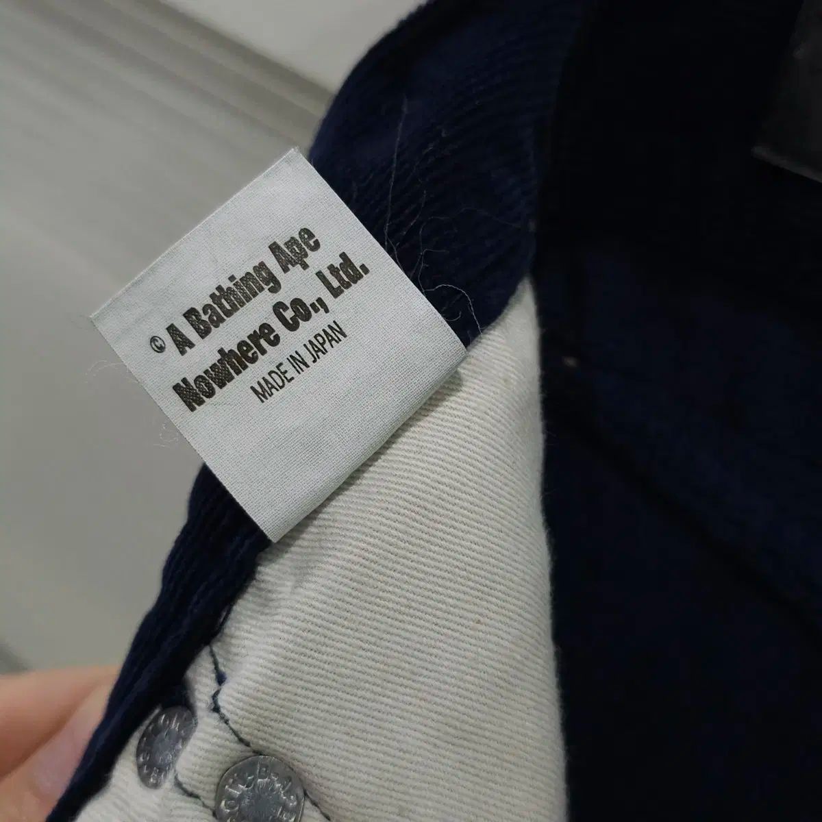 希少 90s 初期APE 初期エイプ コーデュロイパンツ ネイビー 紺 L 90s