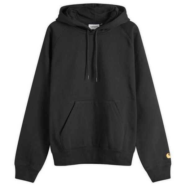 【送料無料】 カーハート メンズ パーカー・スウェット アウター Carhartt WIP Hooded Chase Sweat Black & Gold